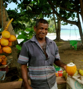 refreshments courtesy of king coconut vendor