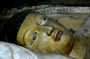 close up reclining Buddha