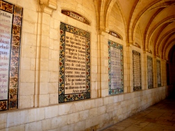 Church of the Paternoster, tiled panels with the "Our Father" in 60 languages