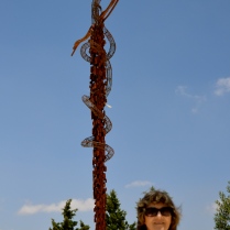 symbolic bronze serpent on a cross, Mount Nebo